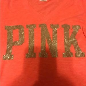 Orange short sleeve PINK medium top!